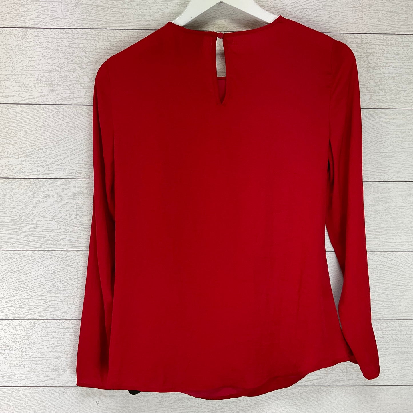 Top Long Sleeve Basic By Worthington In Red, Size: Xs