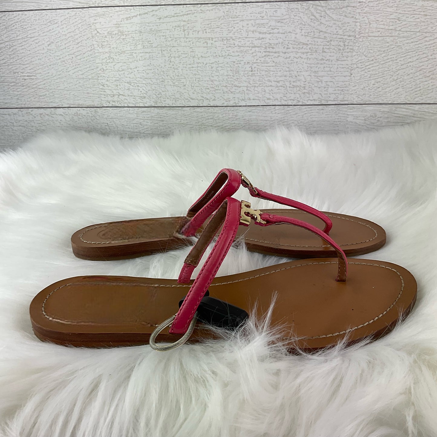 Pink Sandals Designer Tory Burch, Size 8