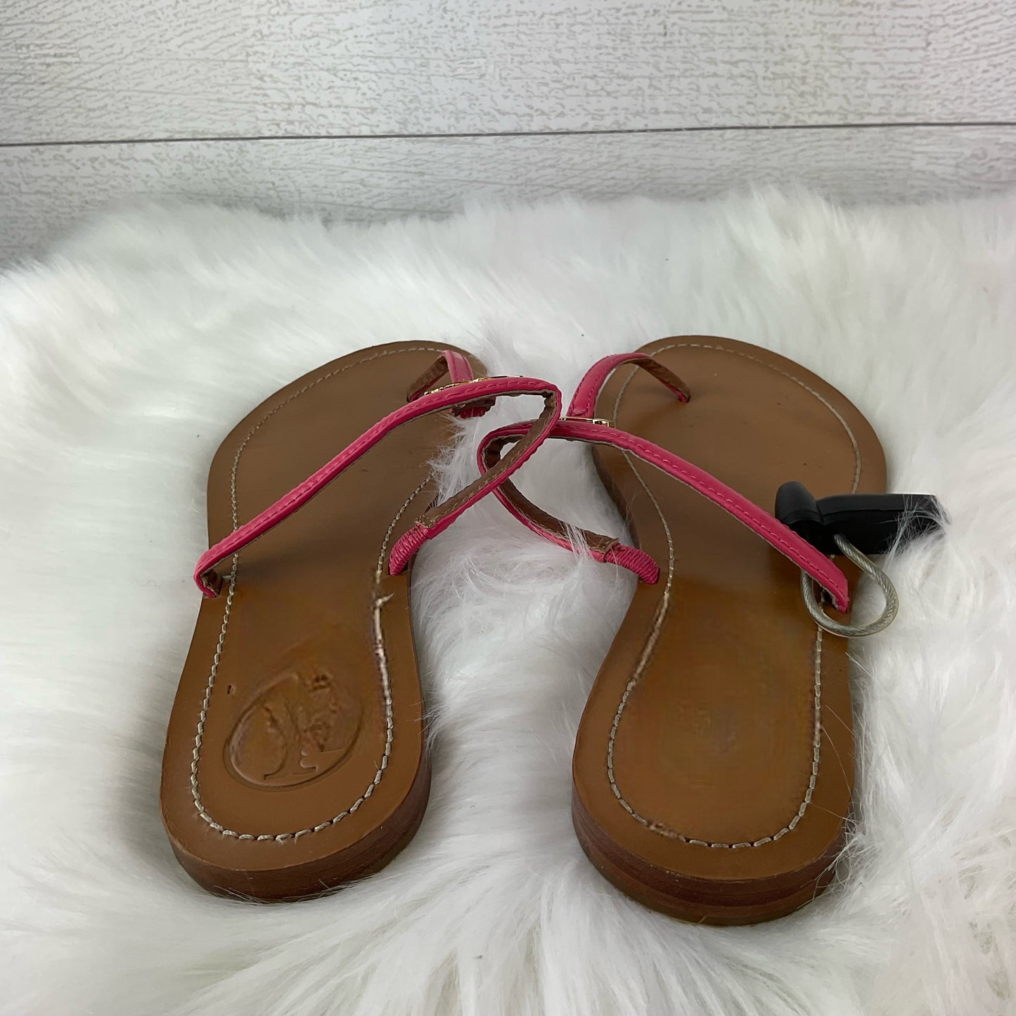 Pink Sandals Designer Tory Burch, Size 8