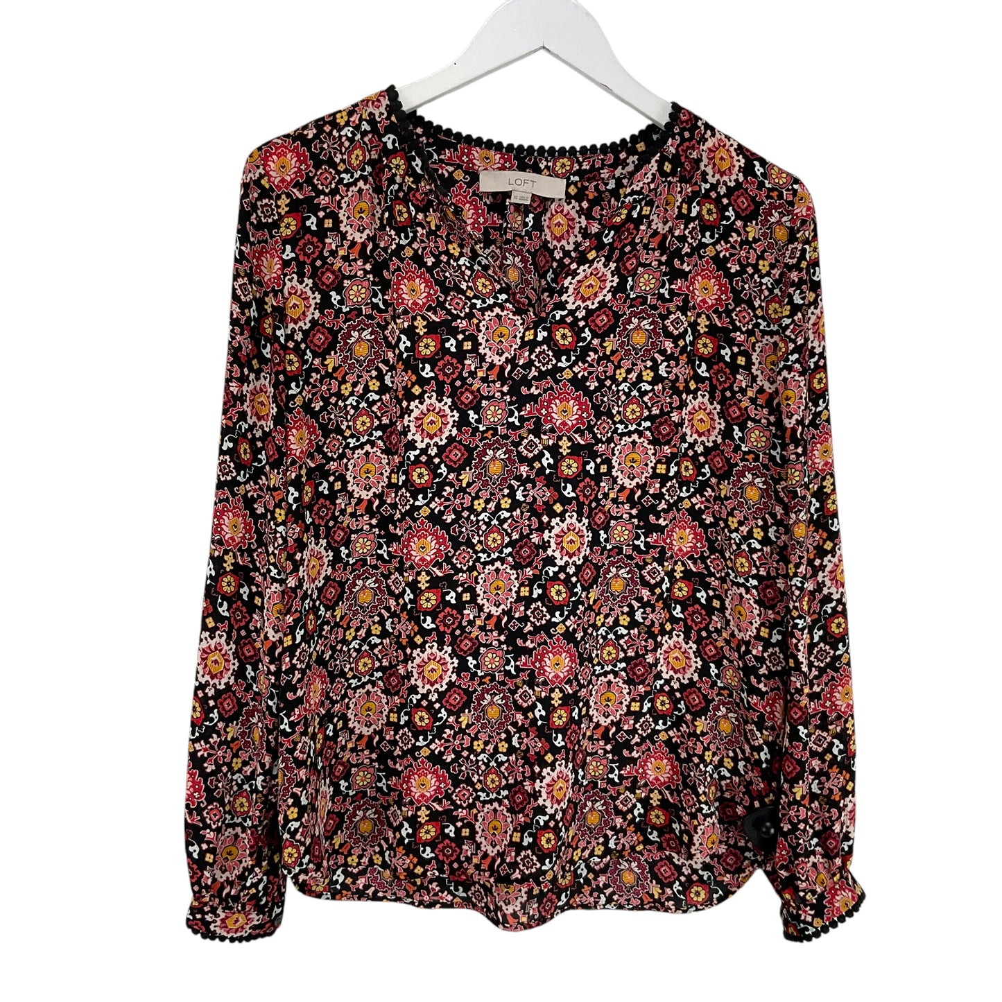 Top Long Sleeve By Loft In Multi-colored, Size: Xs