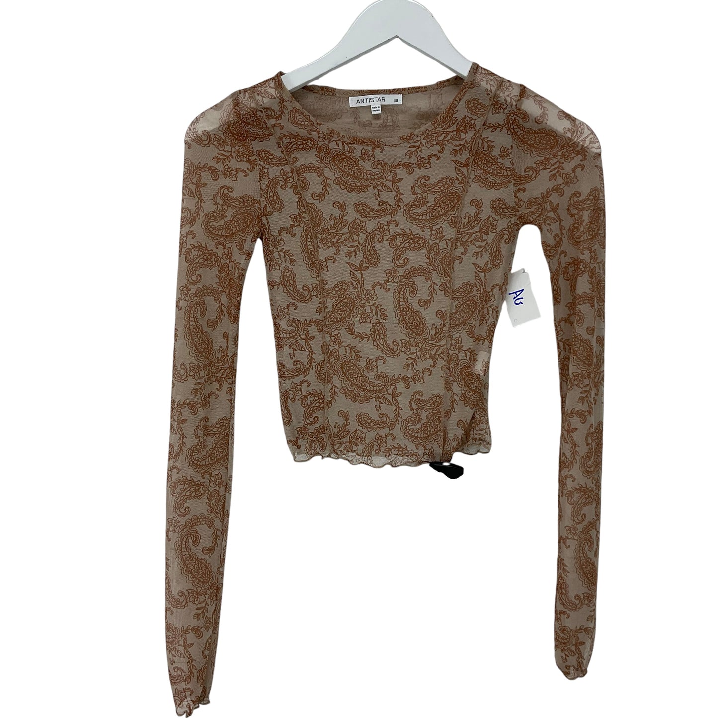 Top Long Sleeve By Clothes Mentor In Brown, Size: Xs