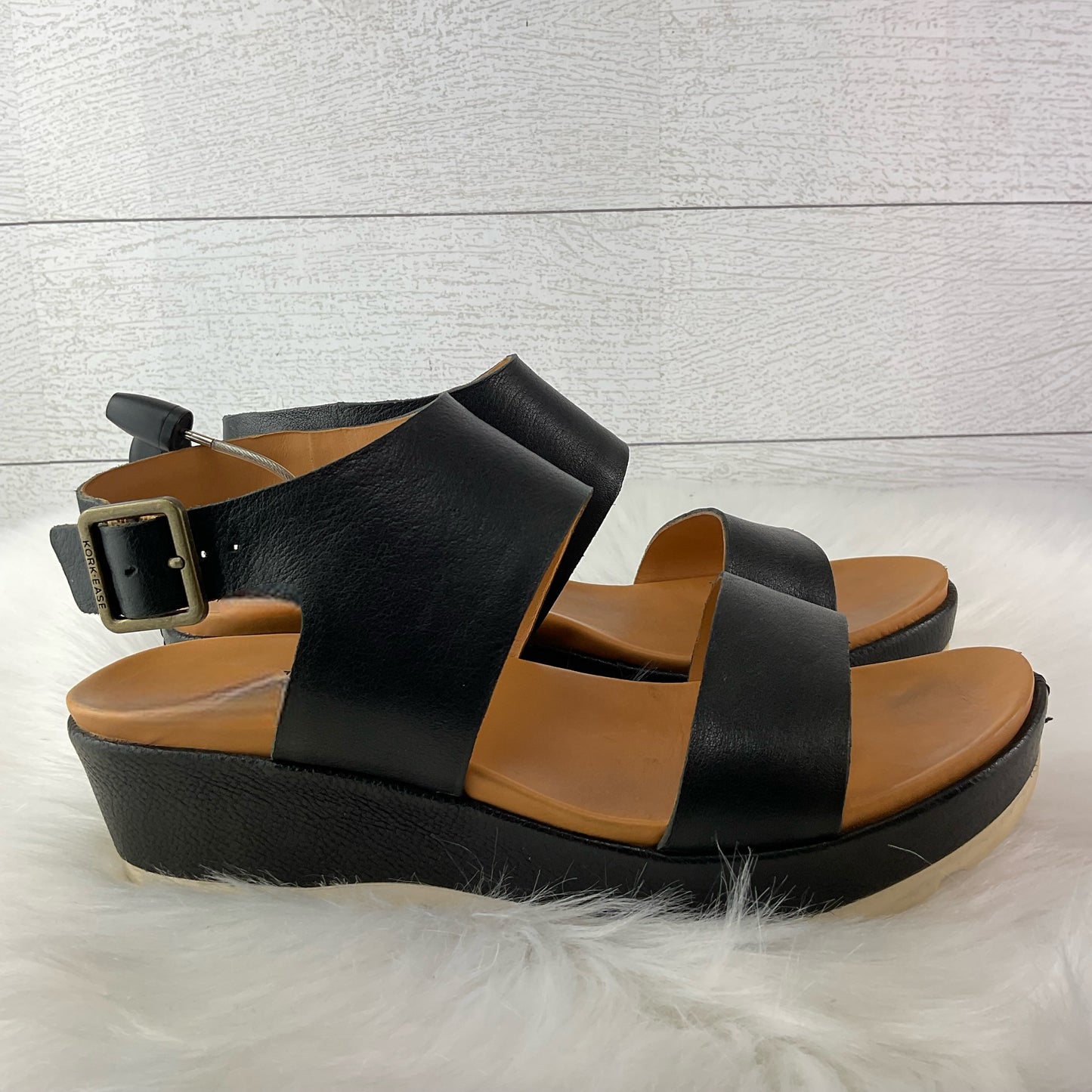 Sandals Heels Block By Kork Ease In Black, Size: 8