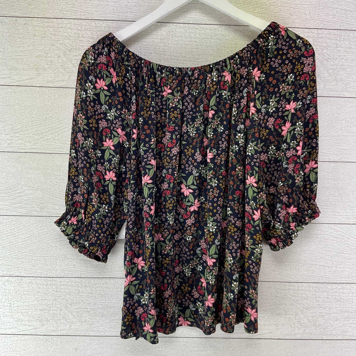 Top Long Sleeve By Loft In Floral Print, Size: L