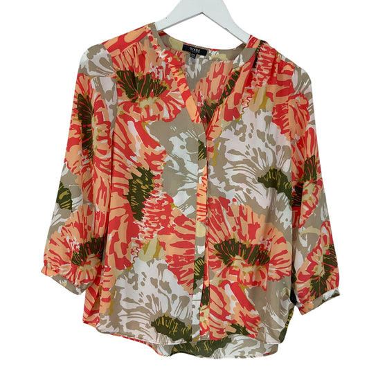 Top Long Sleeve By Clothes Mentor In Floral Print, Size: Xs