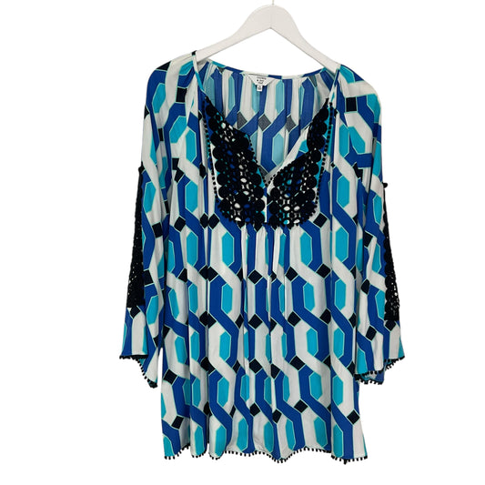 Top Long Sleeve By Crown And Ivy In Blue, Size: 3x