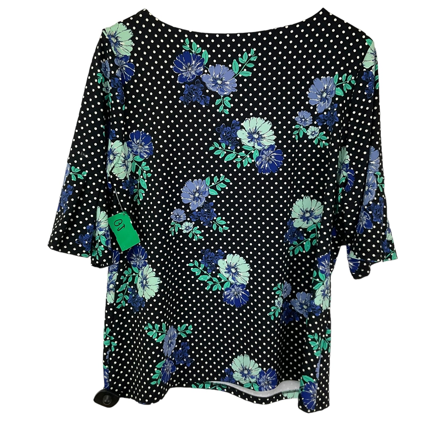 Polkadot Pattern Top 3/4 Sleeve Charter Club, Size Petite   Xl