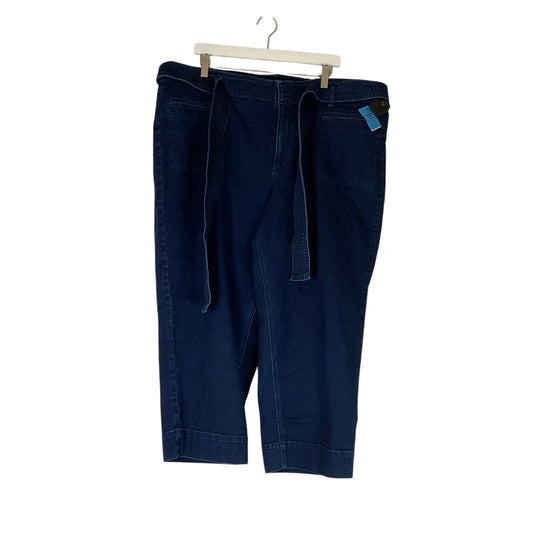 Jeans Straight By Loft In Blue Denim, Size: 20