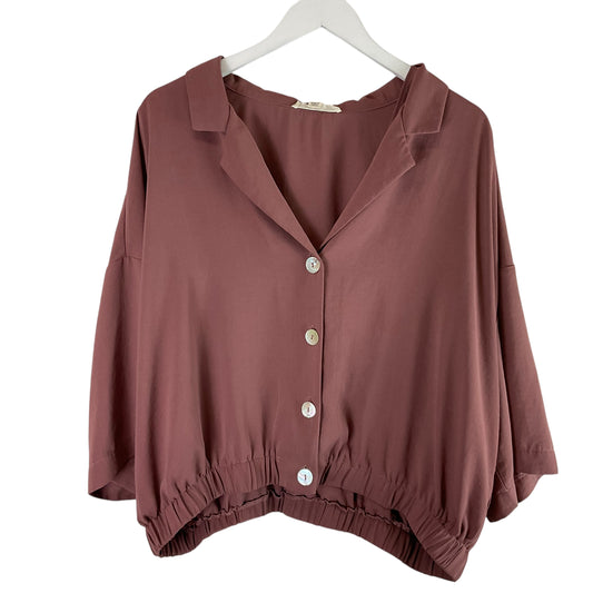 Top Short Sleeve By Clothes Mentor In Mauve, Size: 3x