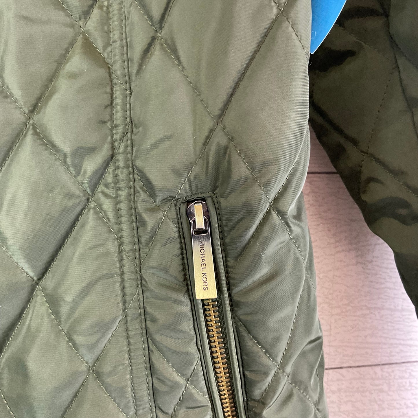 Jacket Puffer & Quilted By Michael By Michael Kors In Green, Size: M