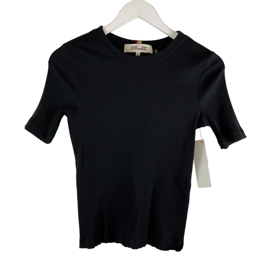 Top Short Sleeve By Diane Von Furstenberg In Black, Size: M