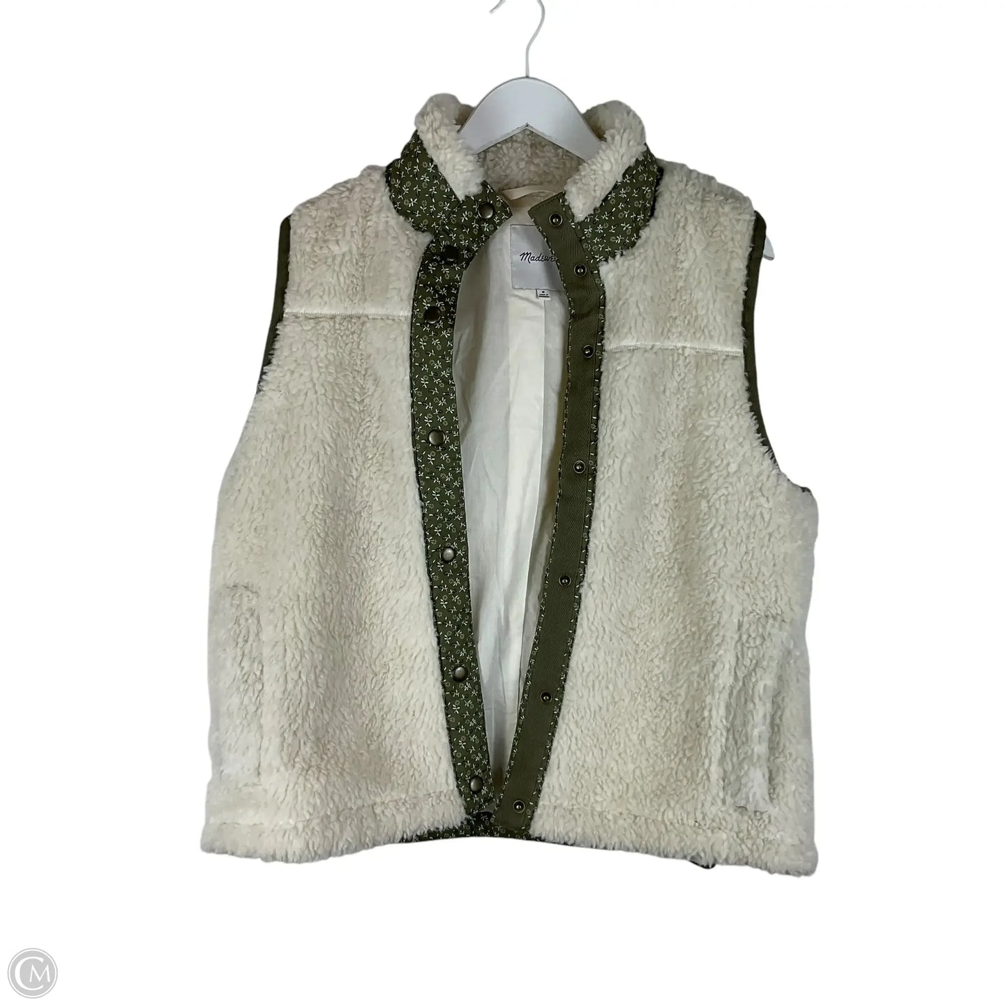 Vest Faux Fur & Sherpa By Madewell In White, Size: M