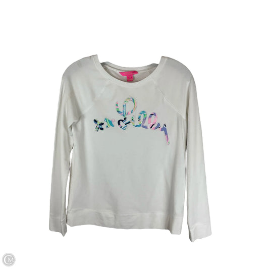 Top Long Sleeve Designer By Lilly Pulitzer In White, Size: Xs