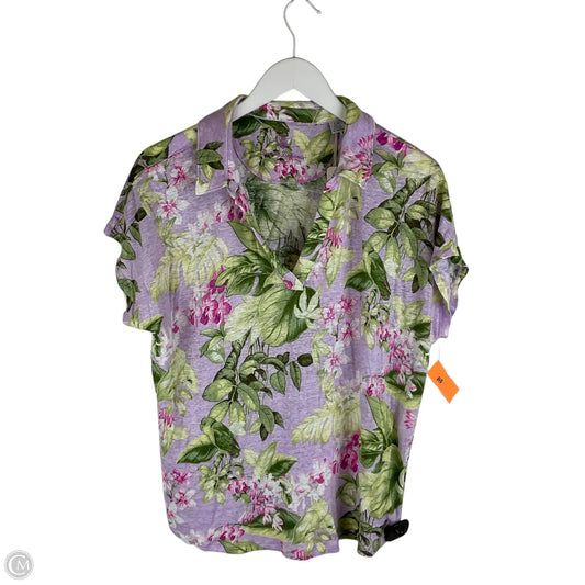 Top Short Sleeve By Tommy Bahama In Floral Print, Size: L