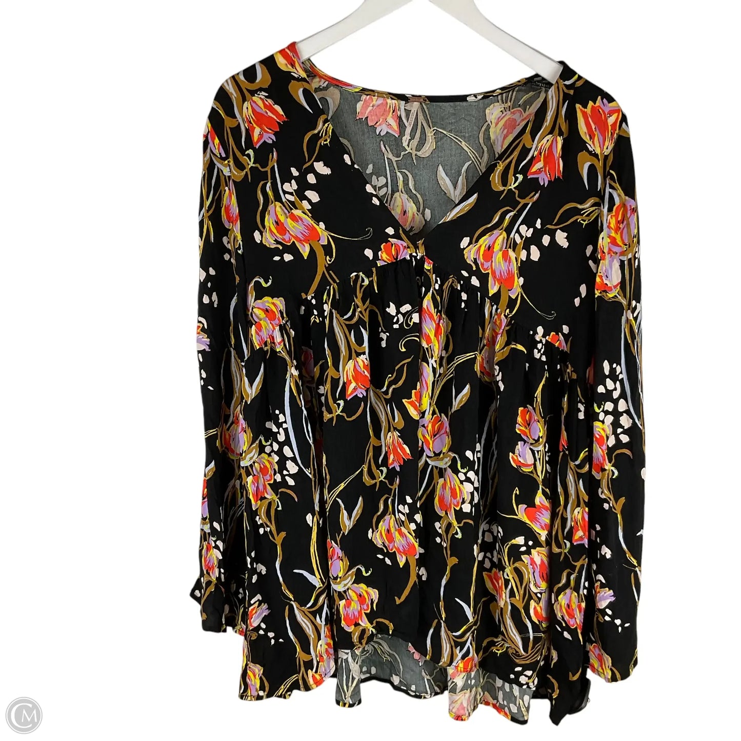 Top Long Sleeve By Free People In Black, Size: S