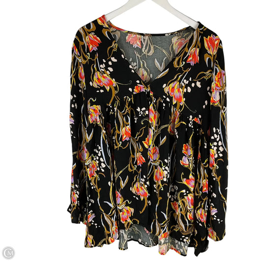 Top Long Sleeve By Free People In Black, Size: S