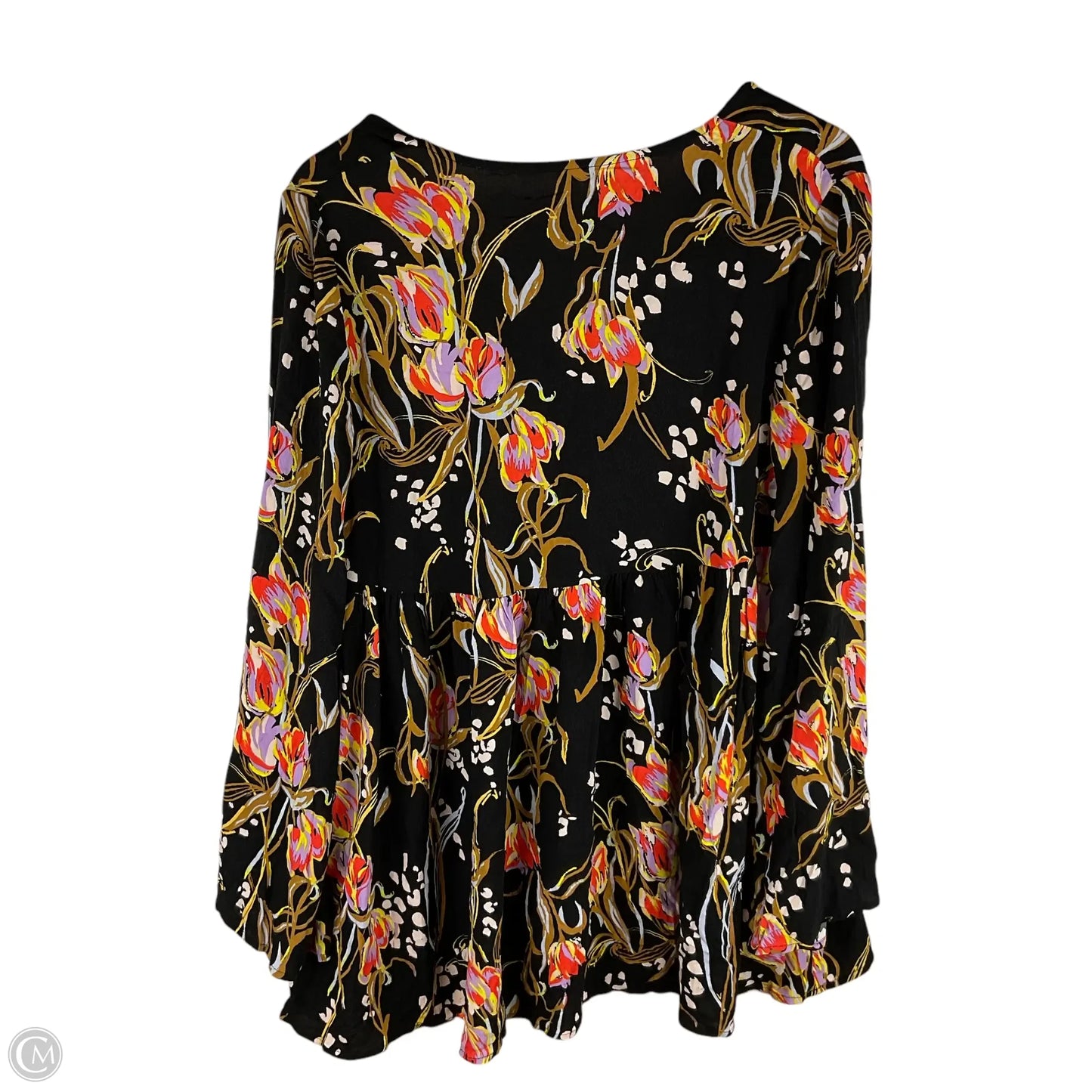 Top Long Sleeve By Free People In Black, Size: S