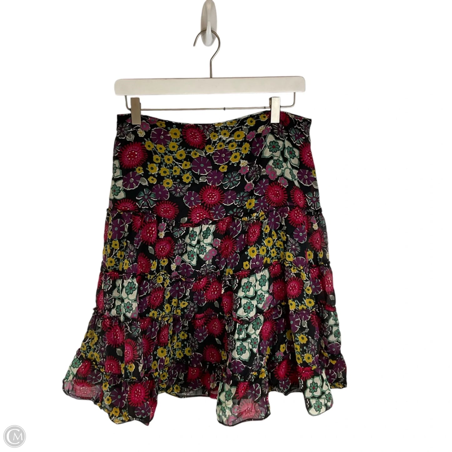 Skirt Midi By Anthropologie In Floral Print, Size: M