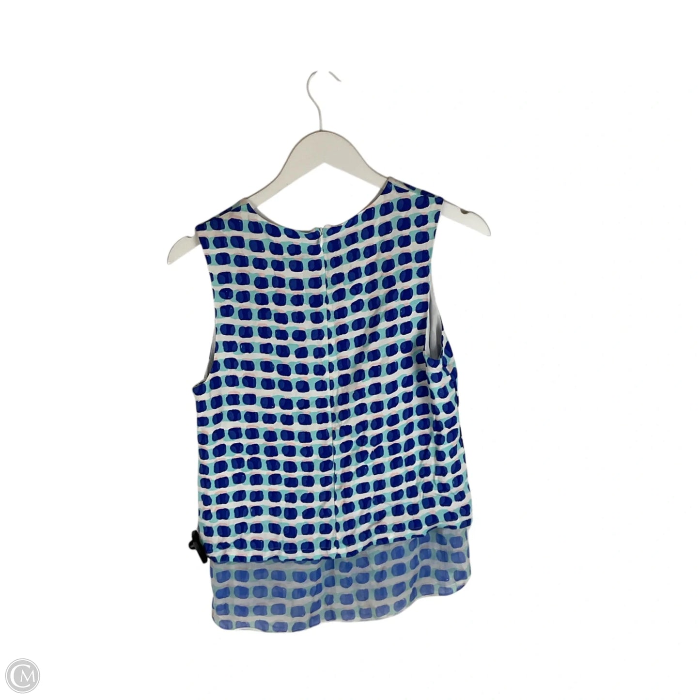 Top Sleeveless Designer By Kate Spade In Blue, Size: M