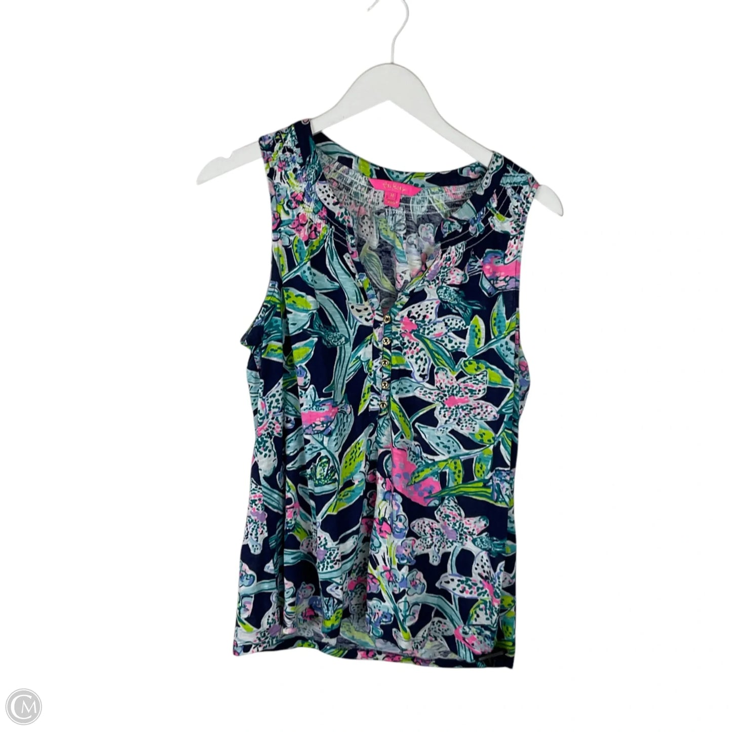 Top Sleeveless Designer By Lilly Pulitzer In Blue, Size: M