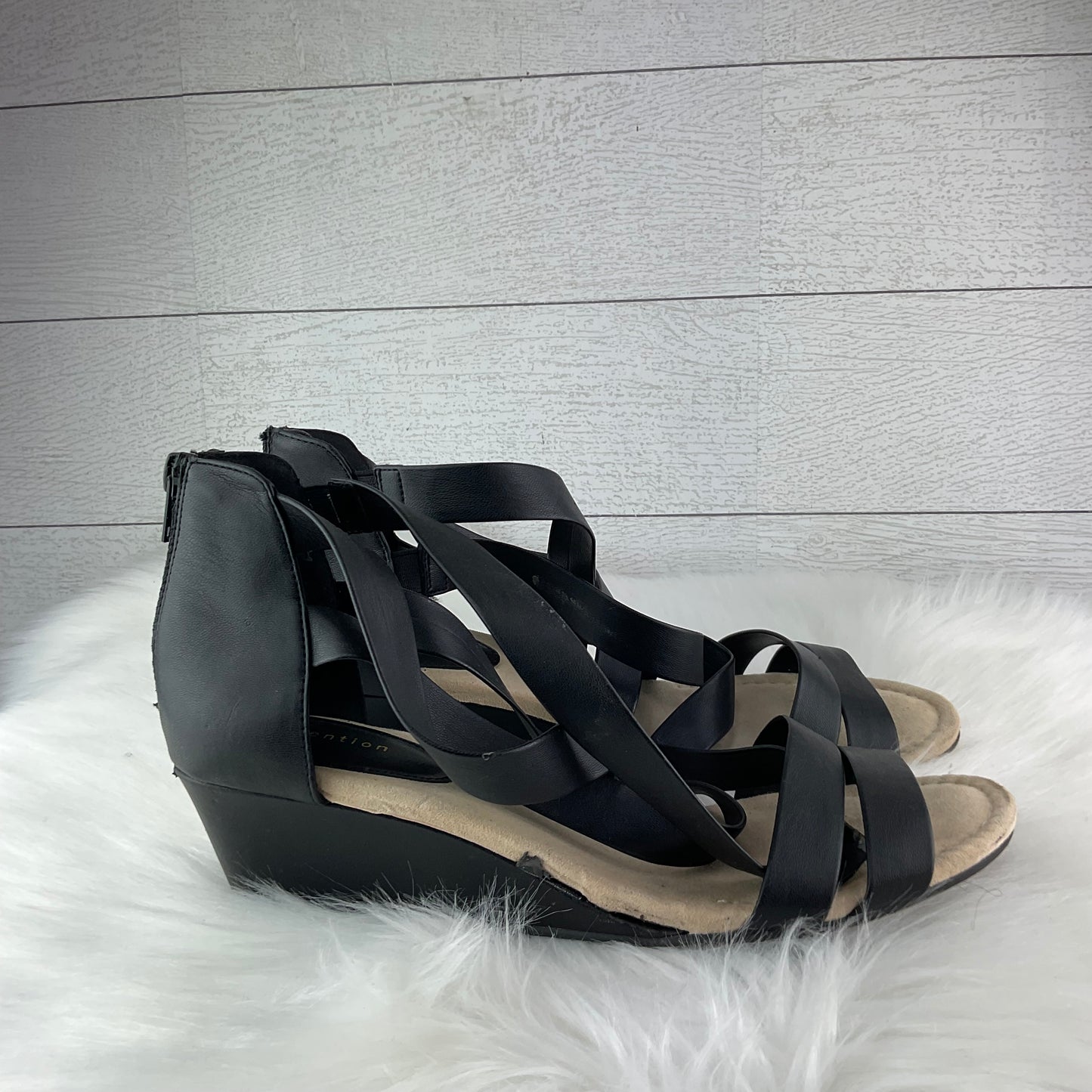 Shoes Heels Wedge By Attention In Black, Size: 10