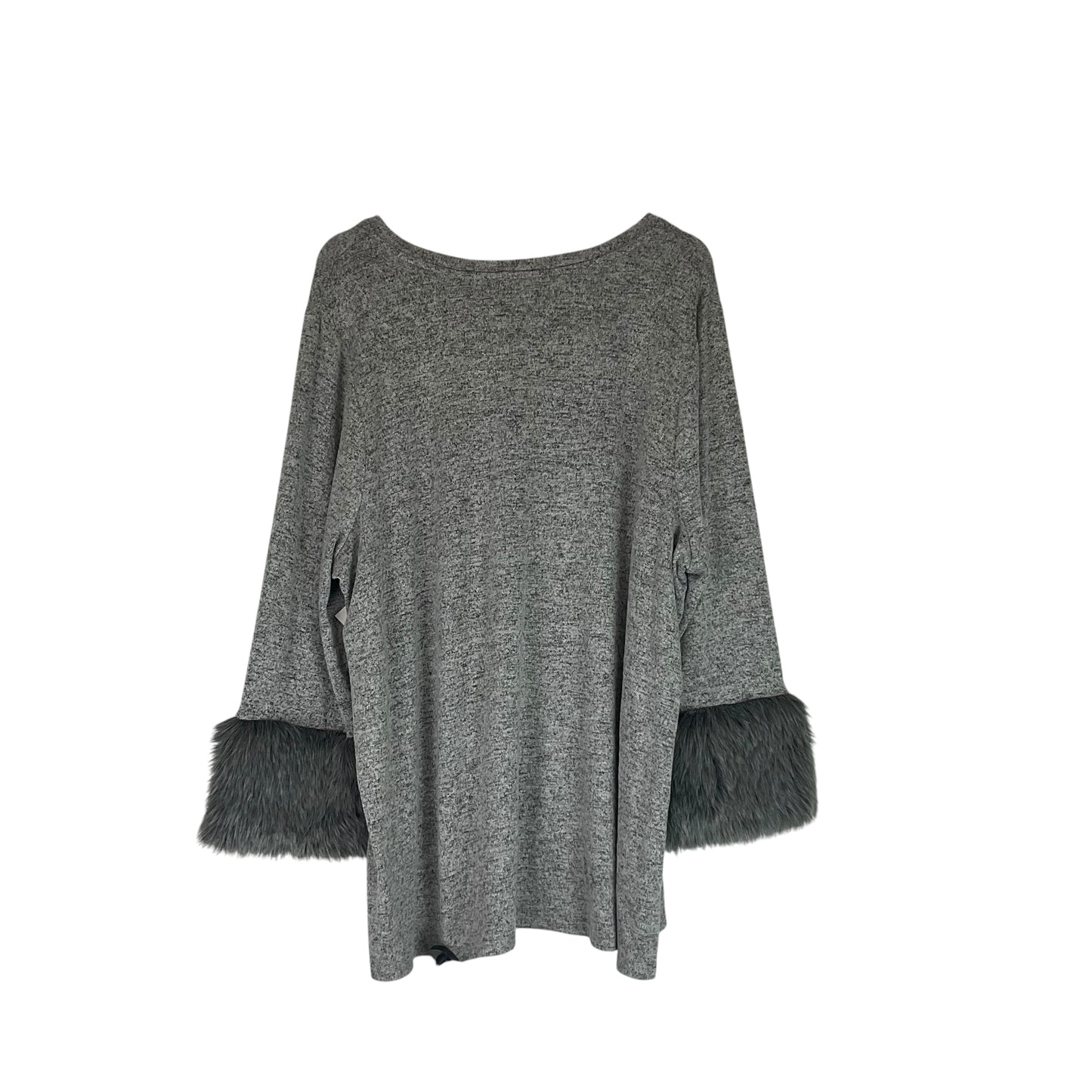 Top Long Sleeve By Lane Bryant In Grey, Size: 2x