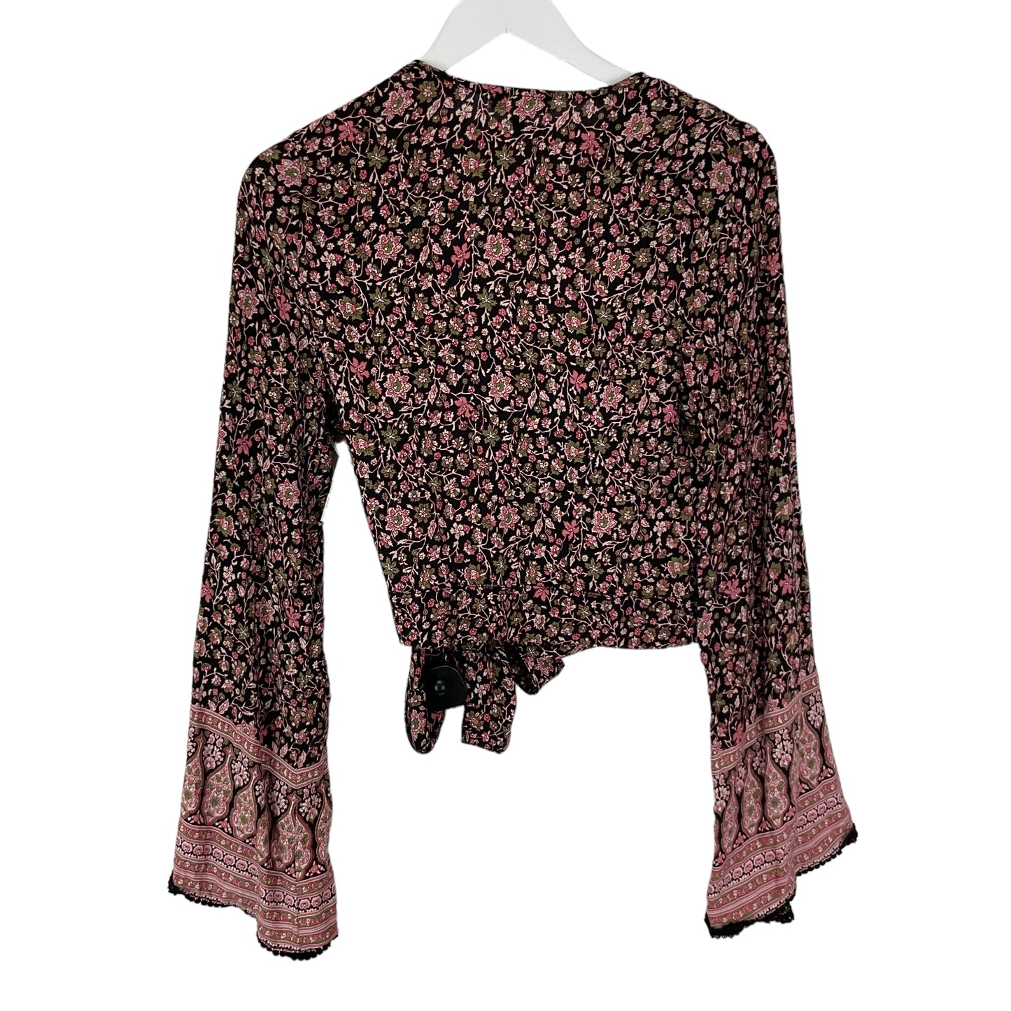 Floral Print Top Long Sleeve Wonderly, Size M