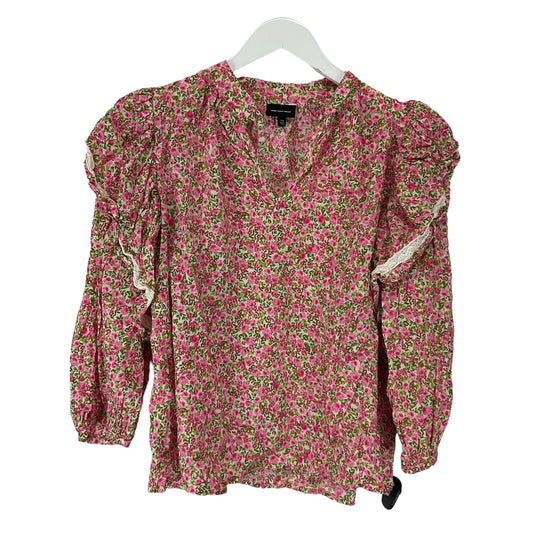 Floral Print Top Long Sleeve Who What Wear, Size M