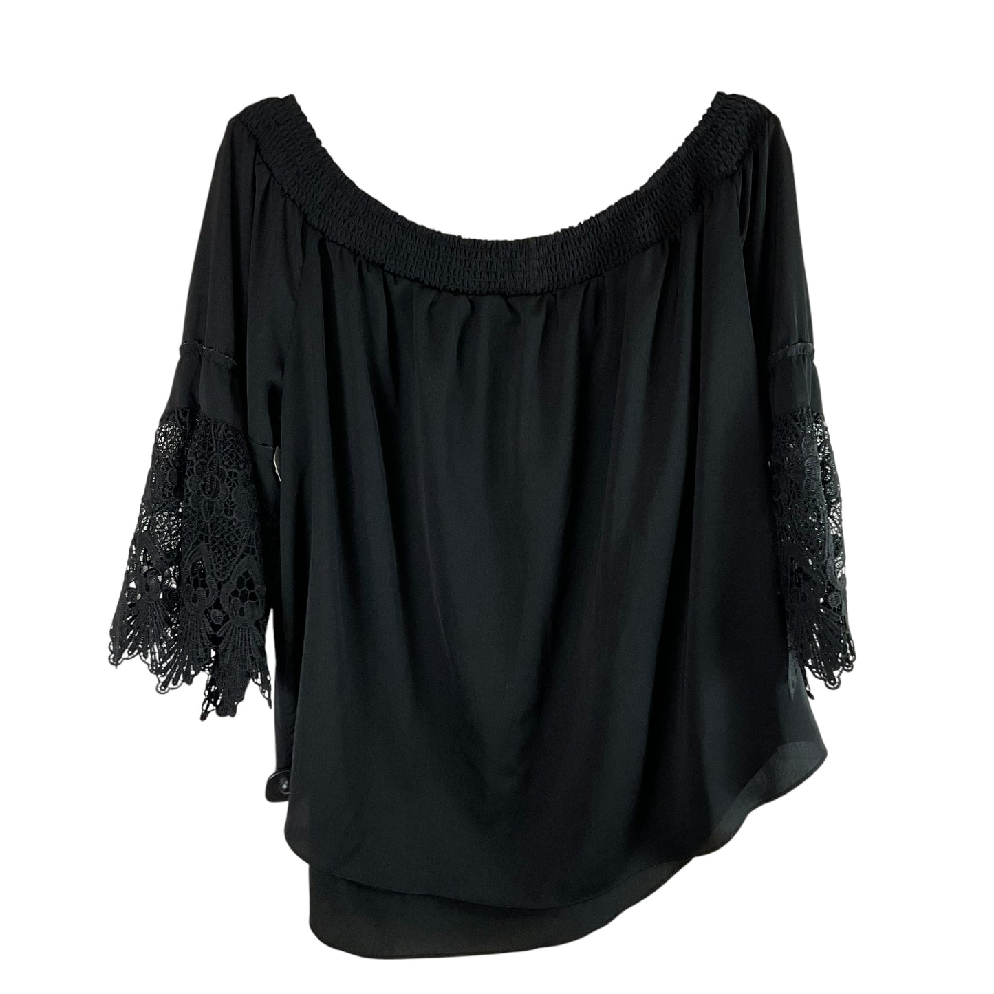 Top Long Sleeve Basic By Cato In Black, Size: 3x