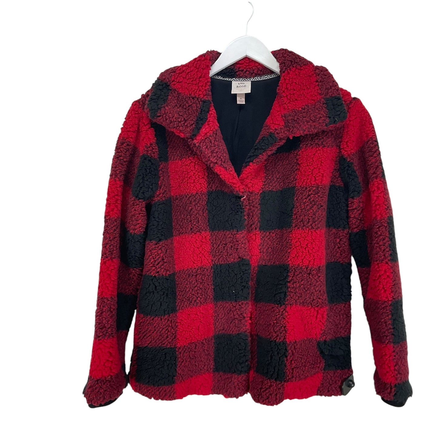 Jacket Faux Fur & Sherpa By Knox Rose In Red, Size: M