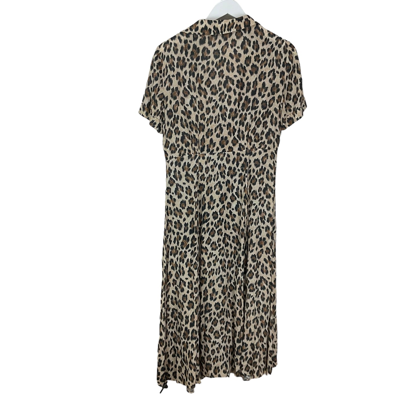 Dress Casual Midi By Mango In Animal Print, Size: 6