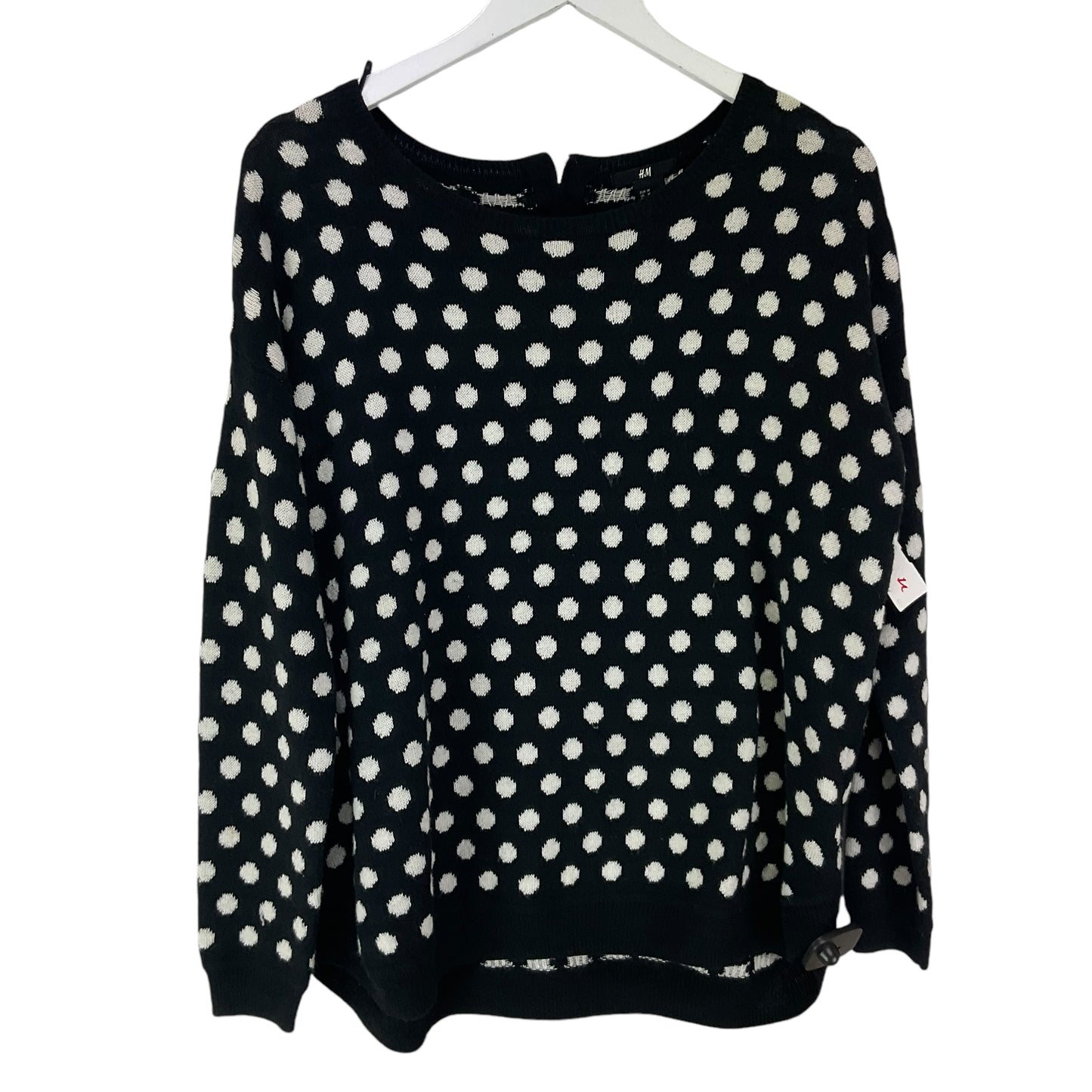 Top Long Sleeve By H&m In Black, Size: M