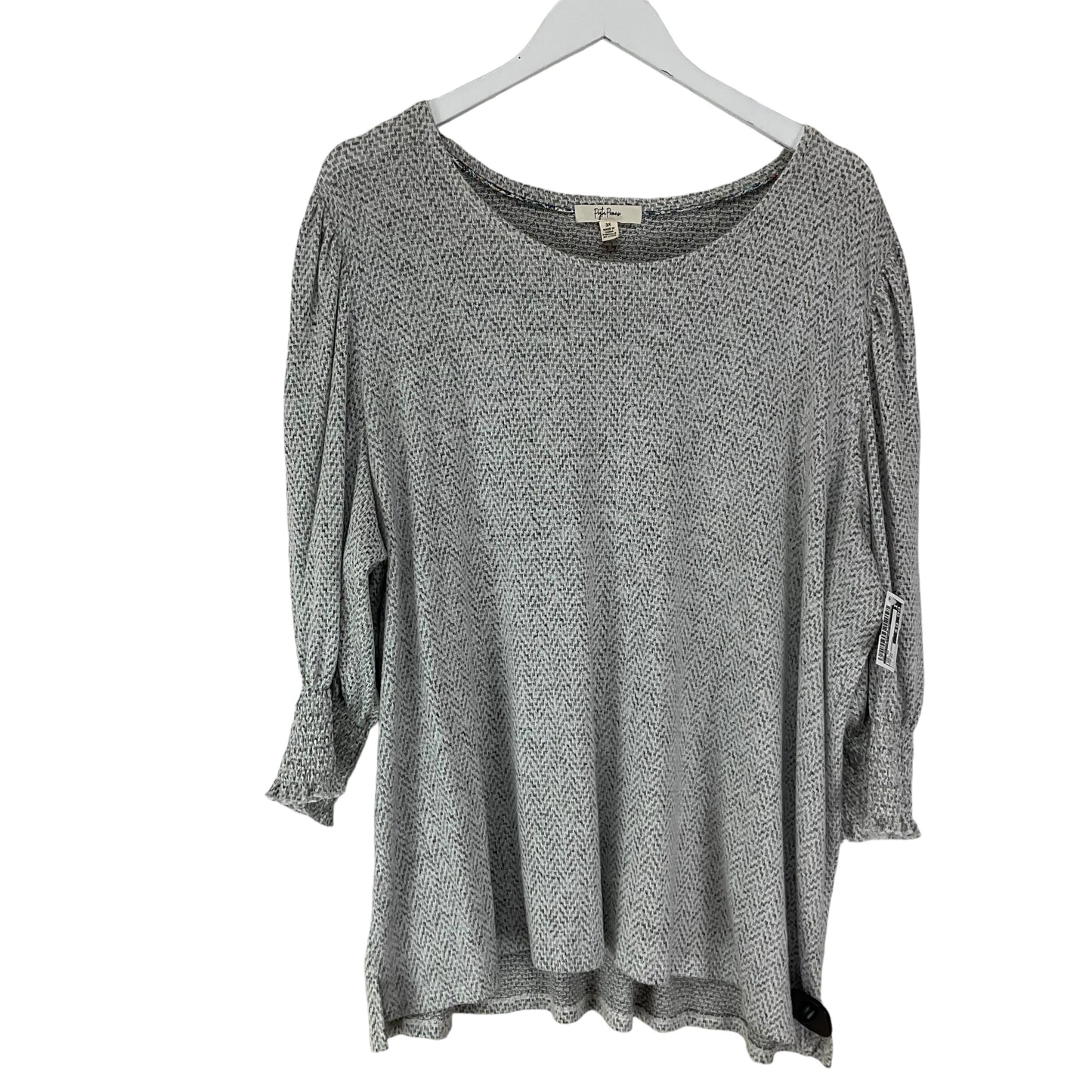 Top Short Sleeve By Clothes Mentor In Grey, Size: 3x