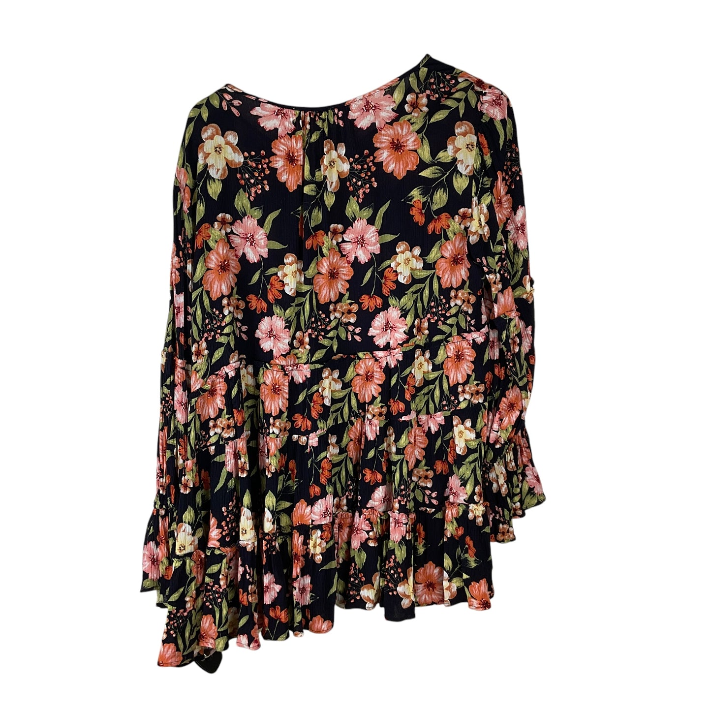 Top Long Sleeve By Easel In Floral Print, Size: 1x