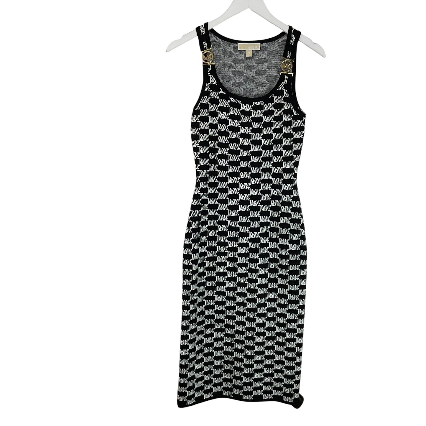 Dress Casual Midi By Michael By Michael Kors In Black & White, Size: Xs