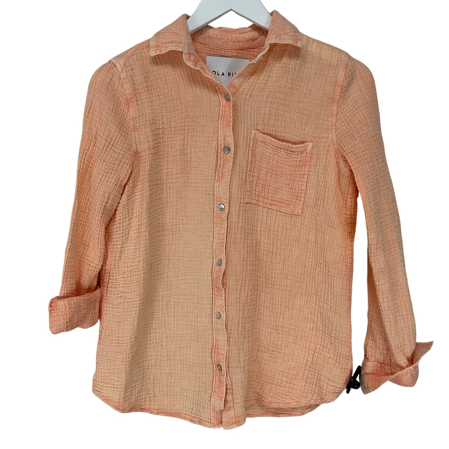 Top Long Sleeve By Clothes Mentor In Orange, Size: Xs