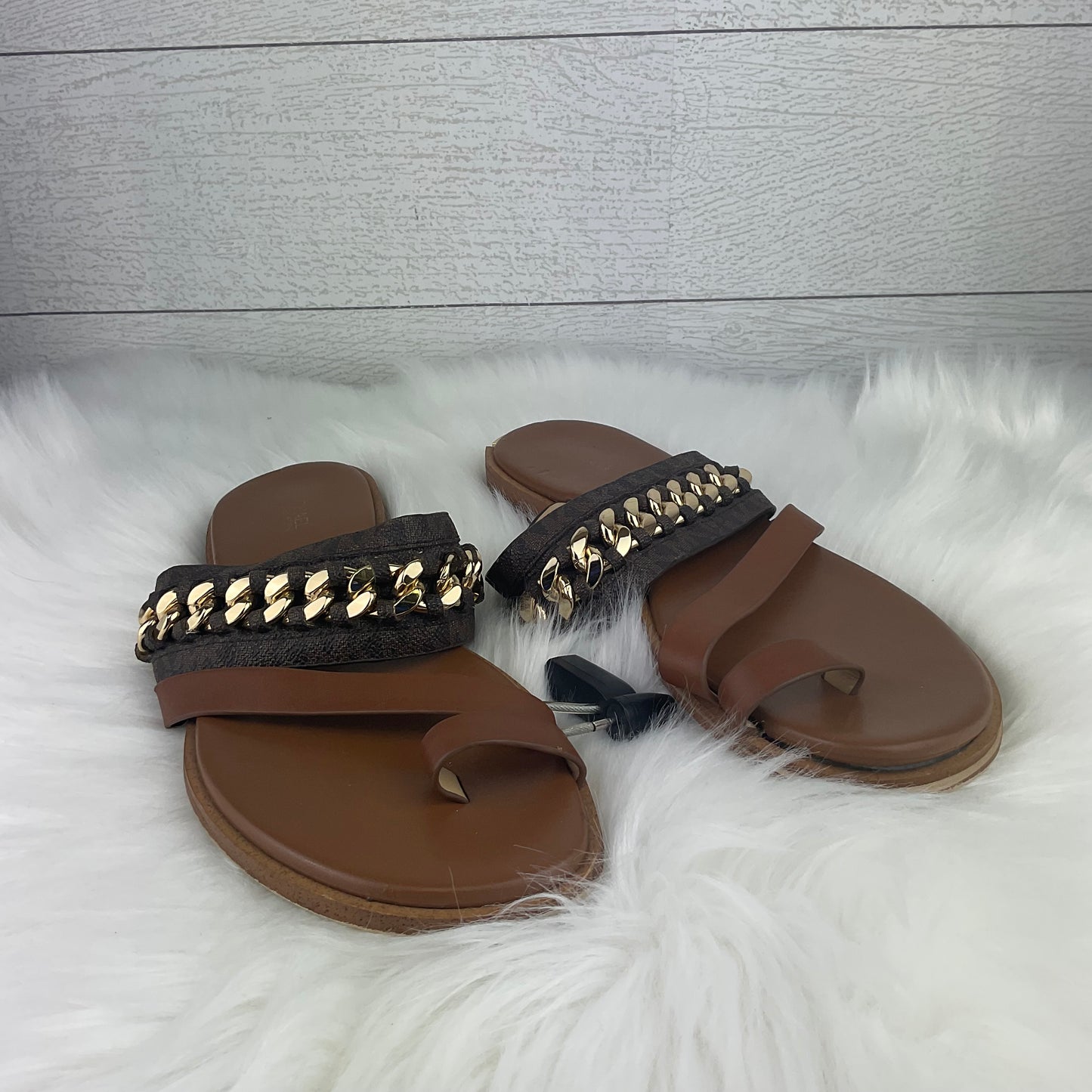 Sandals Designer By Michael By Michael Kors In Brown, Size: 9.5