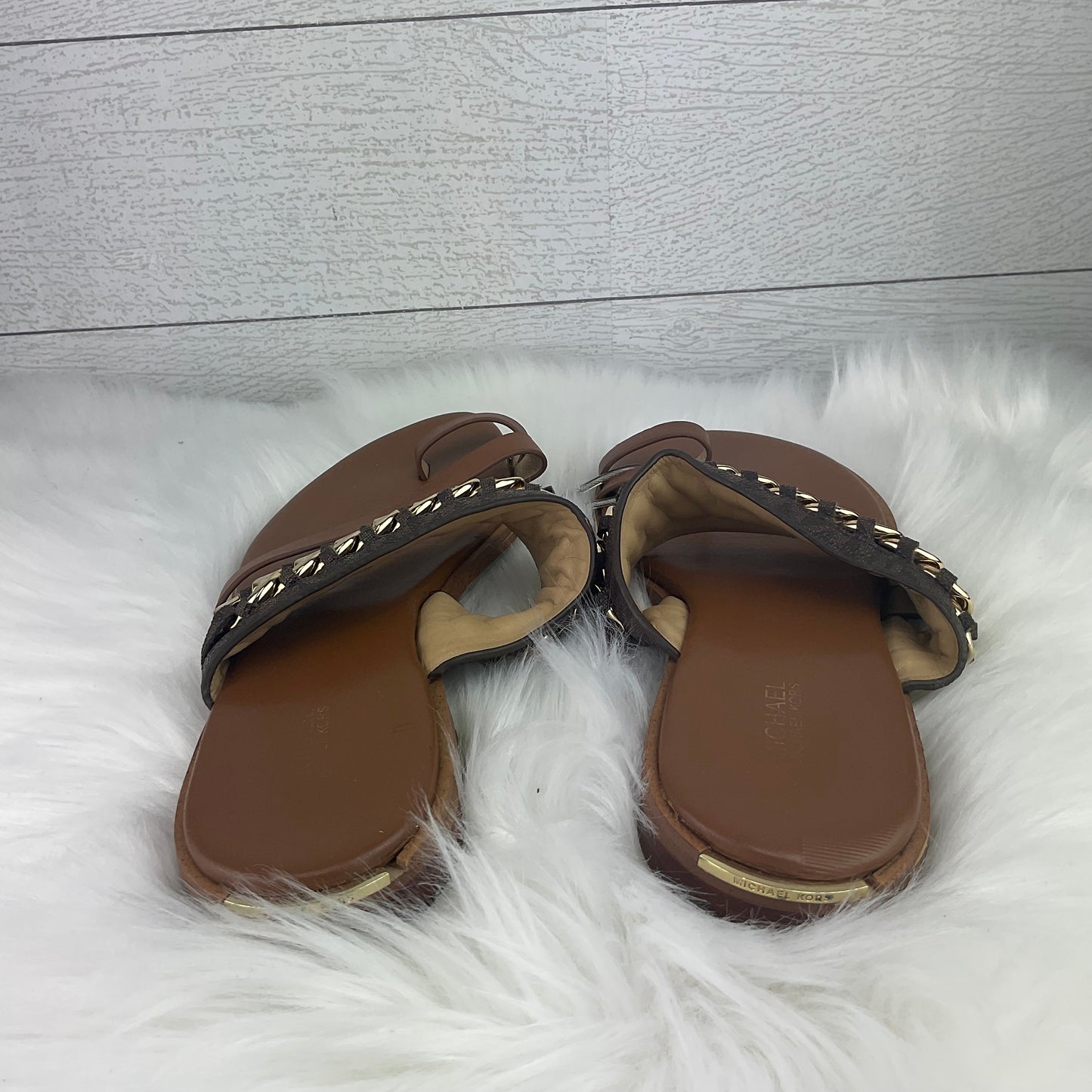 Sandals Designer By Michael By Michael Kors In Brown, Size: 9.5