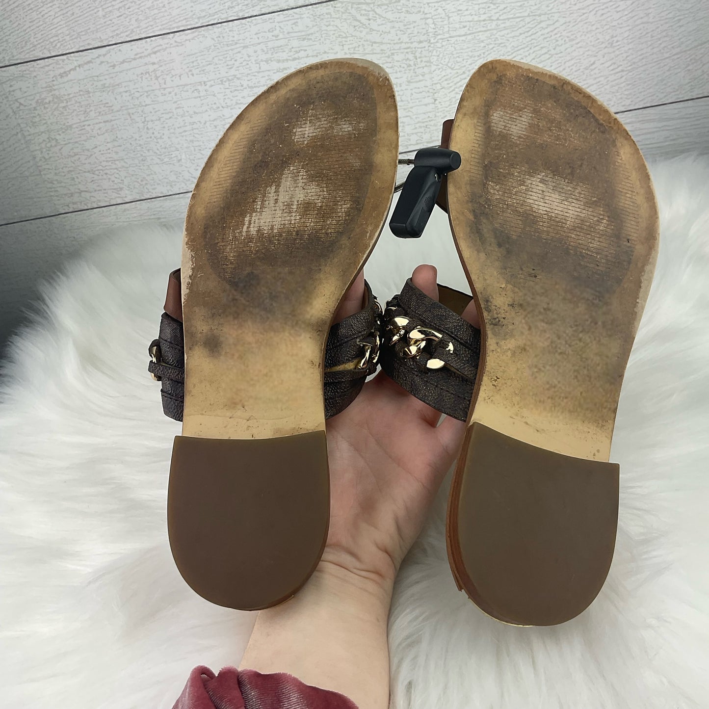 Sandals Designer By Michael By Michael Kors In Brown, Size: 9.5