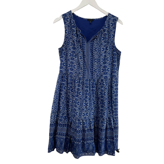 Dress Casual Midi By Talbots In Blue, Size: M