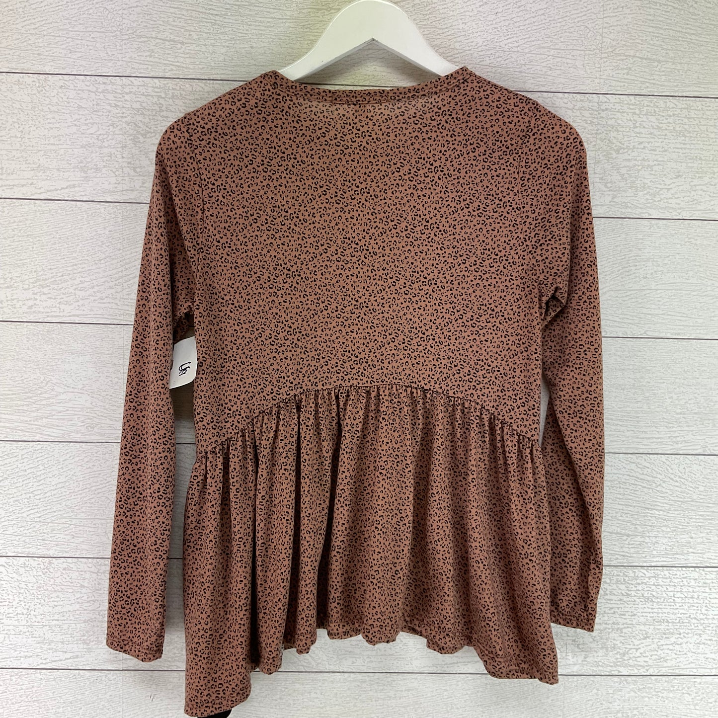 Top Long Sleeve By Gaze In Animal Print, Size: S