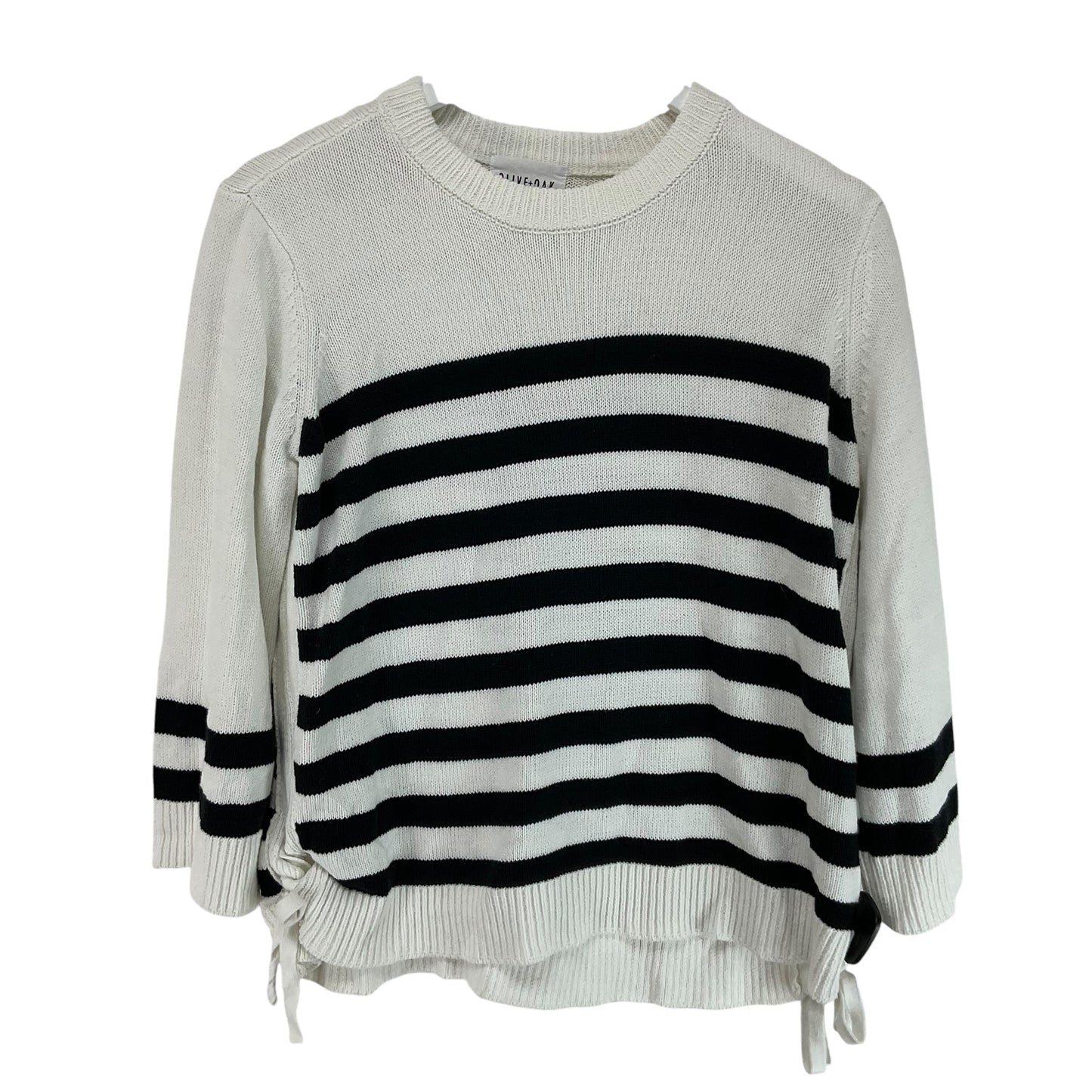 Top Long Sleeve By Olive And Oak In White, Size: S