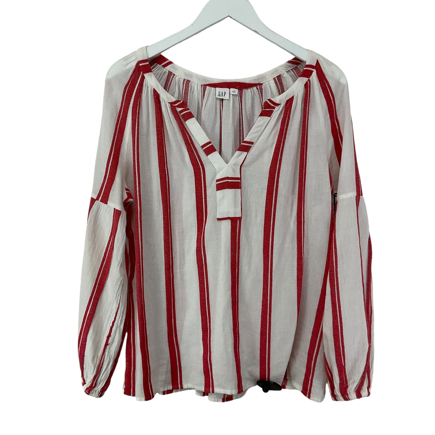 Top Long Sleeve By Gap In Striped Pattern, Size: L