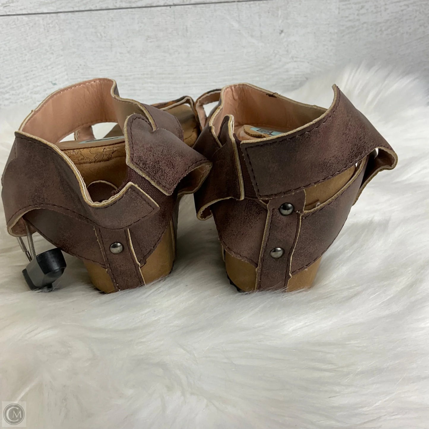 Shoes Heels Wedge By Clothes Mentor In Animal Print, Size: 9.5