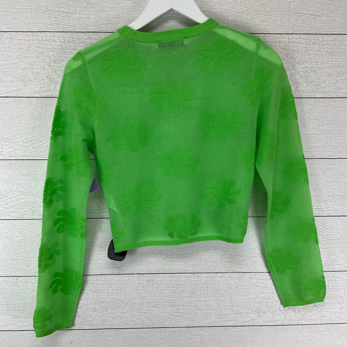 Green Top Long Sleeve Zara, Size S