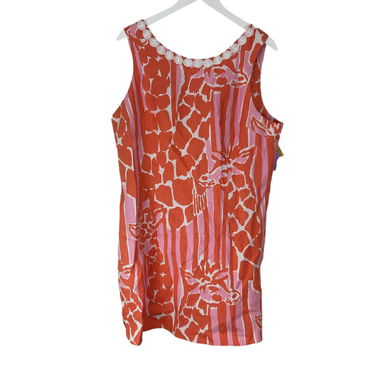 Orange Dress Designer Lilly Pulitzer, Size 18