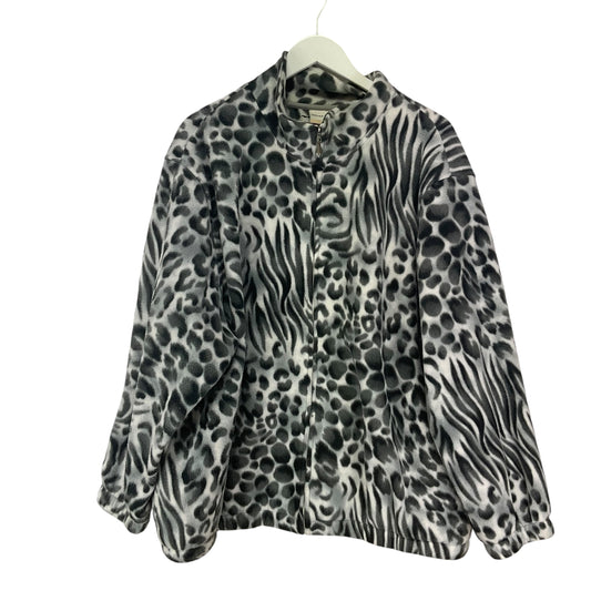 Jacket Faux Fur & Sherpa By Alfred Dunner In Animal Print, Size: 3x