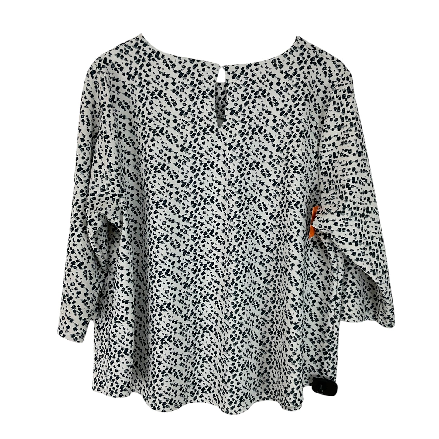 Top Long Sleeve By Melloday In Black & White, Size: 2x