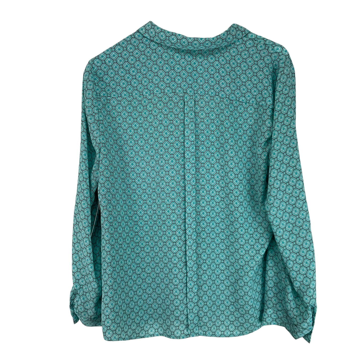 Blouse Long Sleeve By Clothes Mentor In Blue, Size: Petite L