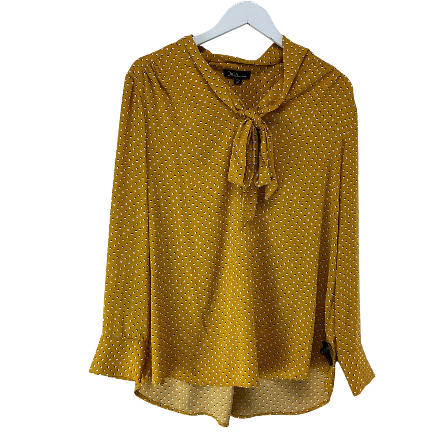 Top Long Sleeve By Dalia In Yellow, Size: L