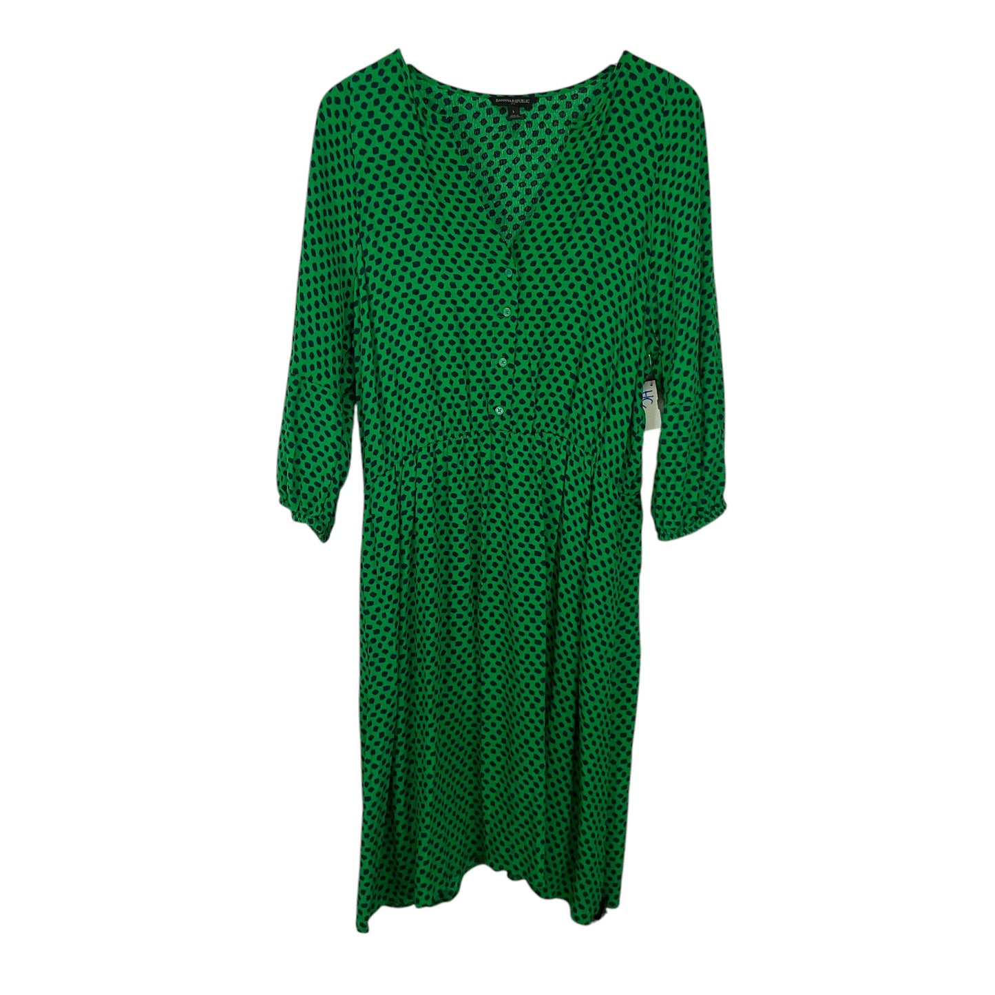 Dress Casual Midi By Banana Republic In Green, Size: L